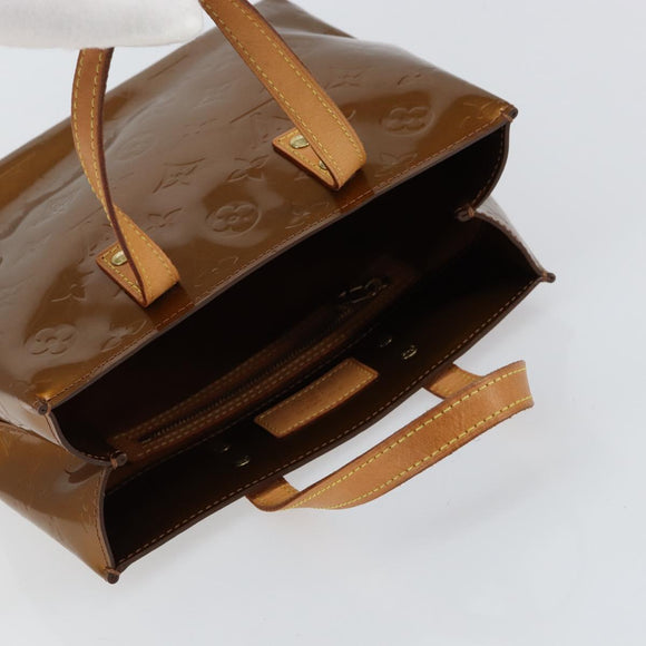 LOUIS VUITTON Monogram Vernis Reade PM Hand Bag Bronze M91146 LV Auth yk19861
