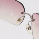 CHANEL Sunglasses metal Pink CC Auth yk19862-10
