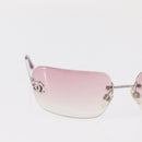 CHANEL Sunglasses metal Pink CC Auth yk19862-4