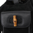 GUCCI Bamboo Backpack Suede Black Gold 003 1705 0030 Auth yk19868-20