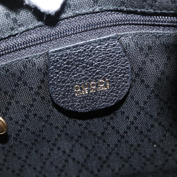 GUCCI Bamboo Backpack Suede Black Gold 003 1705 0030 Auth yk19868