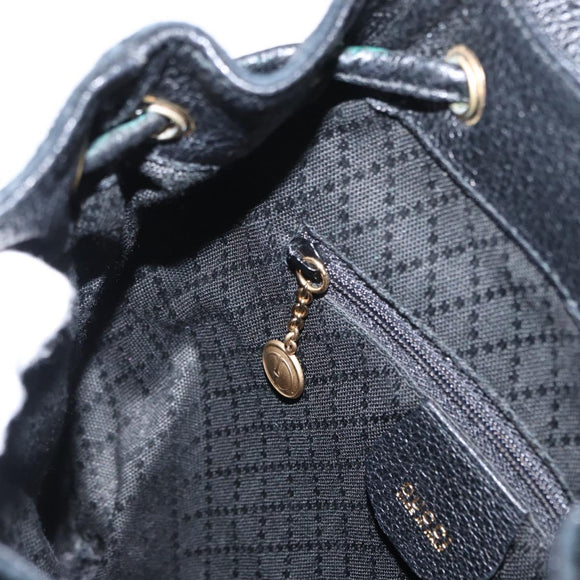 GUCCI Bamboo Backpack Suede Black Gold 003 1705 0030 Auth yk19868