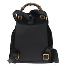 GUCCI Bamboo Backpack Suede Black Gold 003 1705 0030 Auth yk19868-2