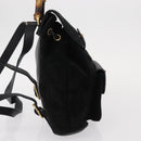 GUCCI Bamboo Backpack Suede Black Gold 003 1705 0030 Auth yk19868-4
