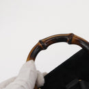 GUCCI Bamboo Backpack Suede Black Gold 003 1705 0030 Auth yk19868-8