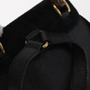 GUCCI Bamboo Backpack Suede Black Gold 003 1705 0030 Auth yk19868-9