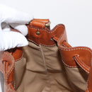 CELINE Macadam Canvas Shoulder Bag PVC Leather Brown Gold Auth yk19869-18