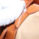 CELINE Macadam Canvas Shoulder Bag PVC Leather Brown Gold Auth yk19869-12