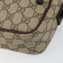 GUCCI GG Supreme Shoulder Bag PVC Beige Silver 114291 Auth yk19871-10
