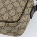 GUCCI GG Supreme Shoulder Bag PVC Beige Silver 114291 Auth yk19871-15
