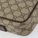 GUCCI GG Supreme Shoulder Bag PVC Beige Silver 114291 Auth yk19871-16