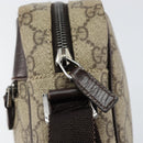 GUCCI GG Supreme Shoulder Bag PVC Beige Silver 114291 Auth yk19871-15