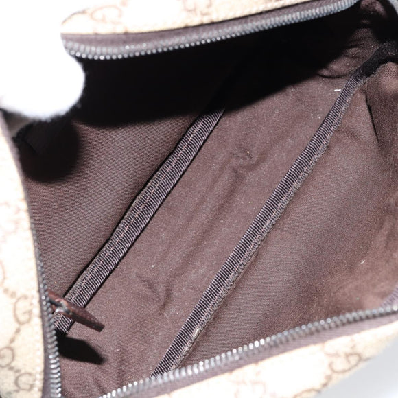 GUCCI GG Supreme Shoulder Bag PVC Beige Silver 114291 Auth yk19871