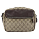 GUCCI GG Supreme Shoulder Bag PVC Beige Silver 114291 Auth yk19871-2