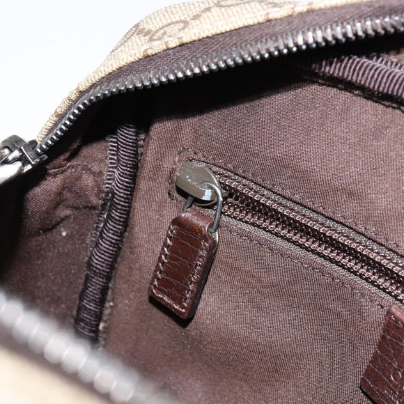 GUCCI GG Supreme Shoulder Bag PVC Beige Silver 114291 Auth yk19871