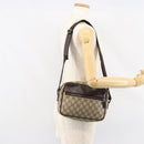 GUCCI GG Supreme Shoulder Bag PVC Beige Silver 114291 Auth yk19871-24