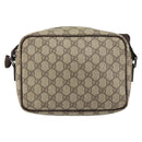 GUCCI GG Supreme Shoulder Bag PVC Beige Silver 114291 Auth yk19871-2