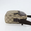 GUCCI GG Supreme Shoulder Bag PVC Beige Silver 114291 Auth yk19871-4