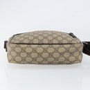 GUCCI GG Supreme Shoulder Bag PVC Beige Silver 114291 Auth yk19871-5