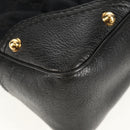 GUCCI Horsebit GG Canvas Shoulder Bag Black Gold 211966 Auth yk19873V-17