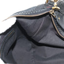 GUCCI Horsebit GG Canvas Shoulder Bag Black Gold 211966 Auth yk19873V-22