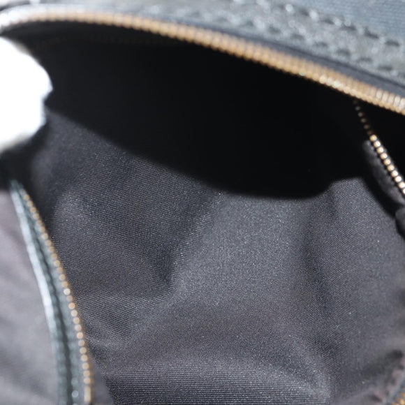 GUCCI Horsebit GG Canvas Shoulder Bag Black Gold 211966 Auth yk19873V