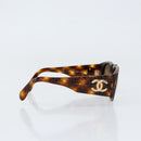 CHANEL COCO Mark Sunglasses plastic Brown CC Auth yk19877V-5