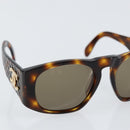 CHANEL COCO Mark Sunglasses plastic Brown CC Auth yk19877V-6