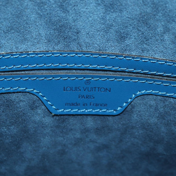 LOUIS VUITTON Epi Soufflot Hand Bag Blue M52225 LV Auth yk19884A