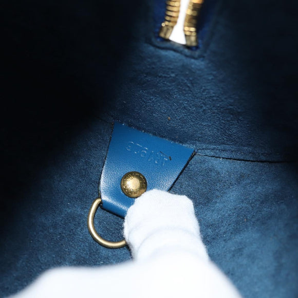 LOUIS VUITTON Epi Soufflot Hand Bag Blue M52225 LV Auth yk19884A