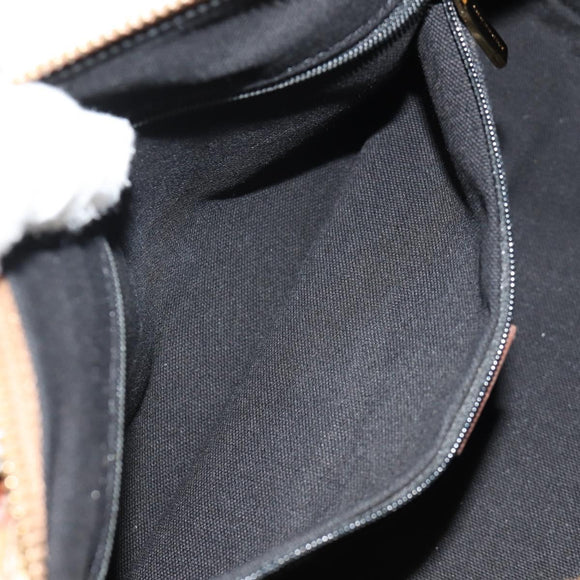 BURBERRY Nova Check Hand Bag PVC Beige Gold Auth yk19885V