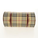 BURBERRY Nova Check Hand Bag PVC Beige Gold Auth yk19885V-5