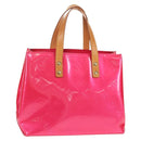 LOUIS VUITTON Monogram Vernis Reade PM Bag Fuchsia Pink M91221 LV Auth yk19889A-1