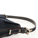 FENDI Mamma Baguette Shoulder Bag Denim Navy Silver Auth yk19890V-10