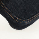 FENDI Mamma Baguette Shoulder Bag Denim Navy Silver Auth yk19890V-12