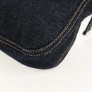 FENDI Mamma Baguette Shoulder Bag Denim Navy Silver Auth yk19890V-13