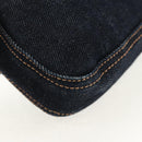 FENDI Mamma Baguette Shoulder Bag Denim Navy Silver Auth yk19890V-14