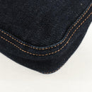 FENDI Mamma Baguette Shoulder Bag Denim Navy Silver Auth yk19890V-15