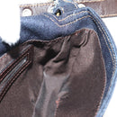 FENDI Mamma Baguette Shoulder Bag Denim Navy Silver Auth yk19890V-22