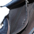 FENDI Mamma Baguette Shoulder Bag Denim Navy Silver Auth yk19890V-24