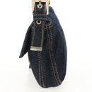 FENDI Mamma Baguette Shoulder Bag Denim Navy Silver Auth yk19890V-4
