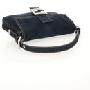 FENDI Mamma Baguette Shoulder Bag Denim Navy Silver Auth yk19890V-7