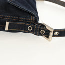 FENDI Mamma Baguette Shoulder Bag Denim Navy Silver Auth yk19890V-8