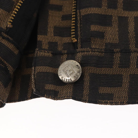 FENDI Zucca Canvas Skirt Black Brown Auth yk19891V