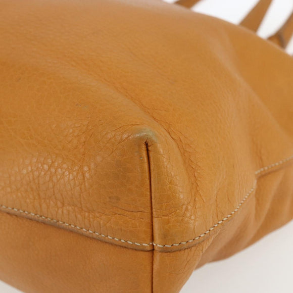 PRADA Handtasche Leder Braun Silber Auth yk19892