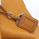 PRADA Handtasche Leder Braun Silber Auth yk19892-10