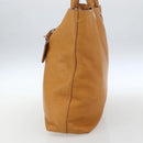 PRADA Handtasche Leder Braun Silber Auth yk19892-4