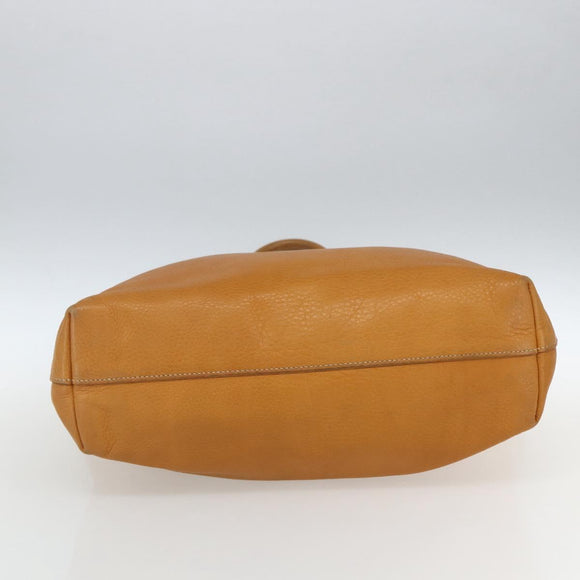 PRADA Handtasche Leder Braun Silber Auth yk19892