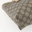 GUCCI GG Supreme Tote Bag PVC Beige Silver 2111 38 Auth yk19900-13