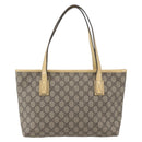 GUCCI GG Supreme Tote Bag PVC Beige Silver 2111 38 Auth yk19900-3